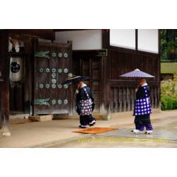 Mönche auf dem Weg.