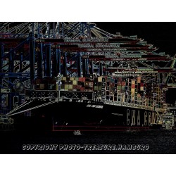 Cotainerterminal Burchardkai. Kunstbild.