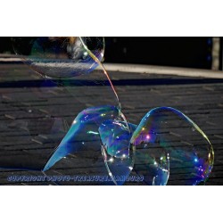 Seifenblasen im Originalfoto.