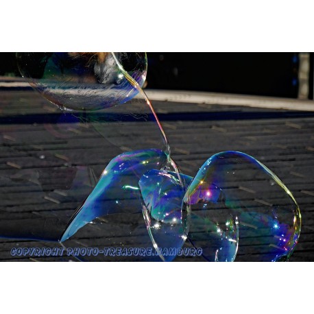 Seifenblasen im Originalfoto.