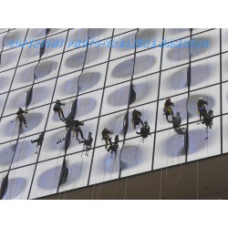 Fensterreinigung an der Elbphilharmonie 1.