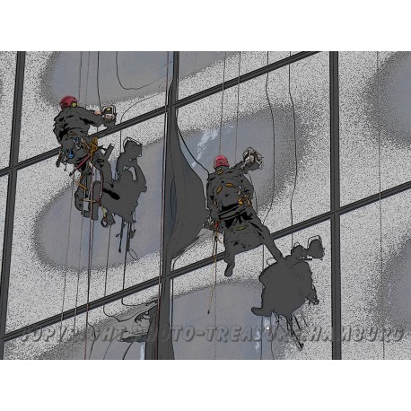 Fensterreinigung an der Elbphilharmonie 3.