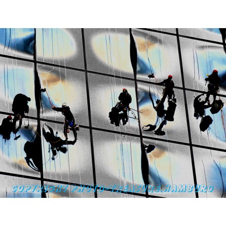 Fensterreinigung an der Elbphilharmonie 4.