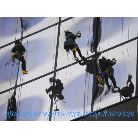 Fensterreinigung an der Elbphilharmonie 5.