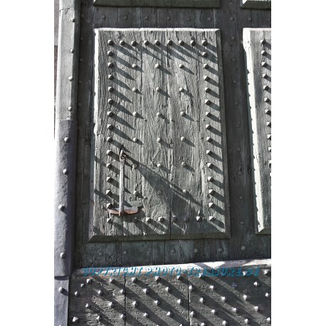 Ausschnitt der Porta del Popolo, Rom.