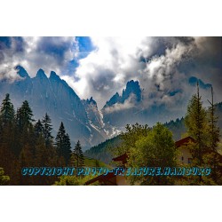 Die Geislergruppe in Süd-Tirol.