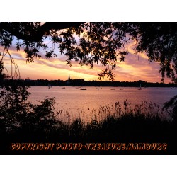 Abendstimmung an der Außenalster.