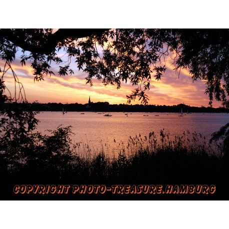 Abendstimmung an der Außenalster.