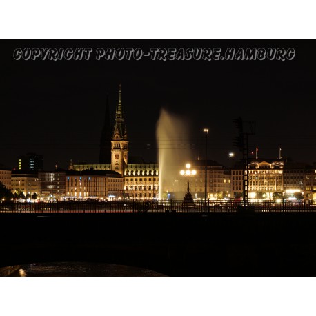 Nächtliche Stadtansicht.