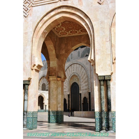 Die Moschee Hassan II in Casablanka.