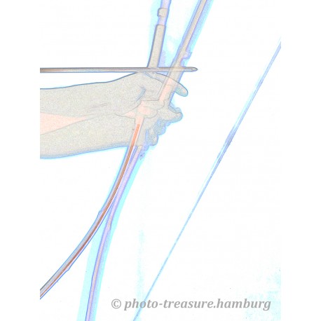 Voller Bogenauszug und Abschuss.