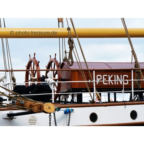 Ruderstand des Segelschiffs "Peking".